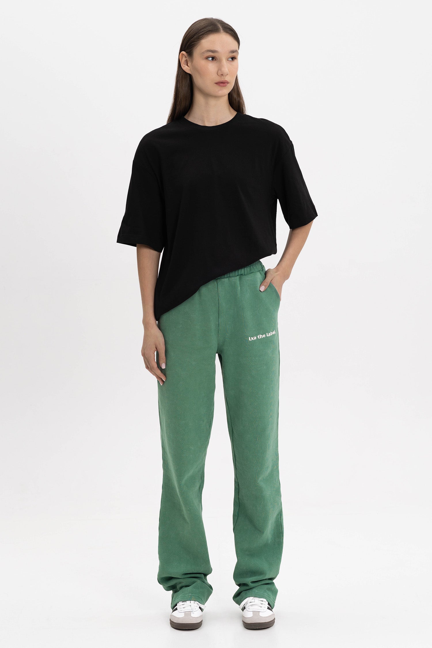 WASHED SWEATPANTS TALL - GREEN