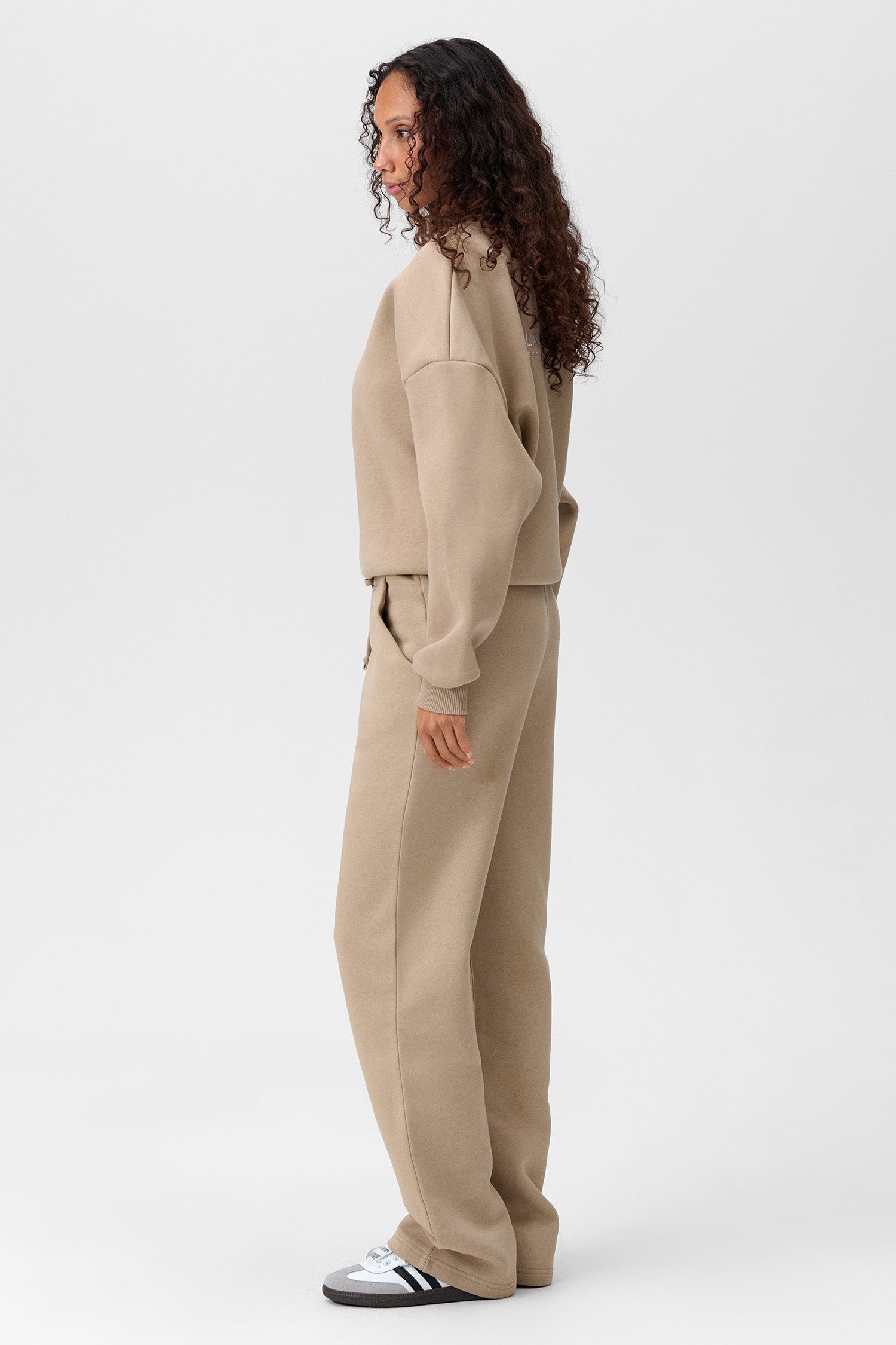 Beige sweatpant set hot sale