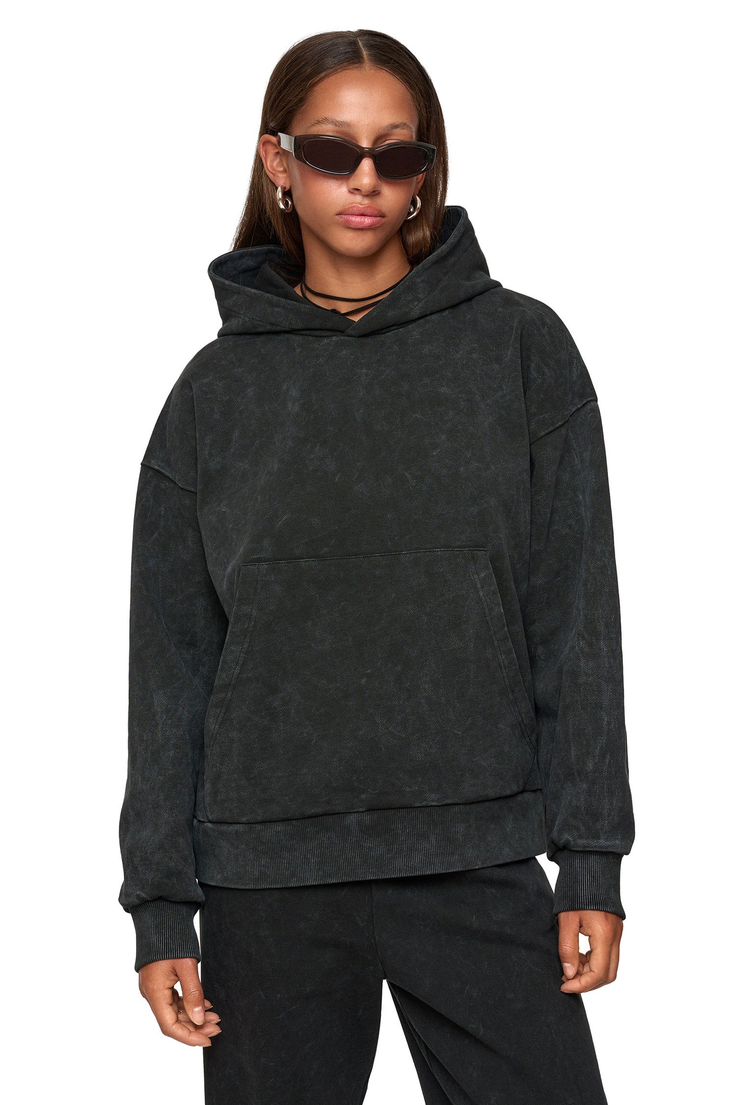 WASHED HOODIE - BLACK